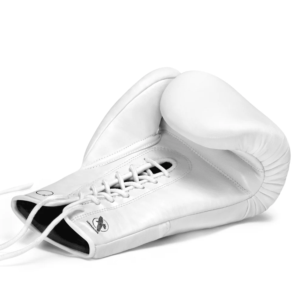 Hayabusa Pro Lace Boxing Gloves White - Image 3