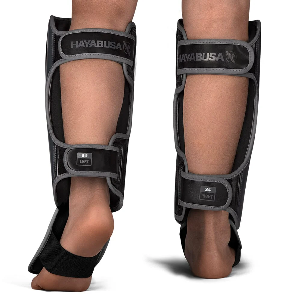 Hayabusa S4 Youth Shin Guards Black - Image 4