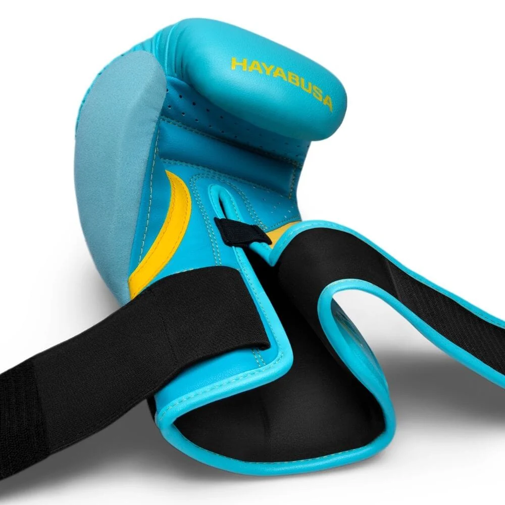 Hayabusa T3 Boxing Gloves Blue/Yellow - Image 2