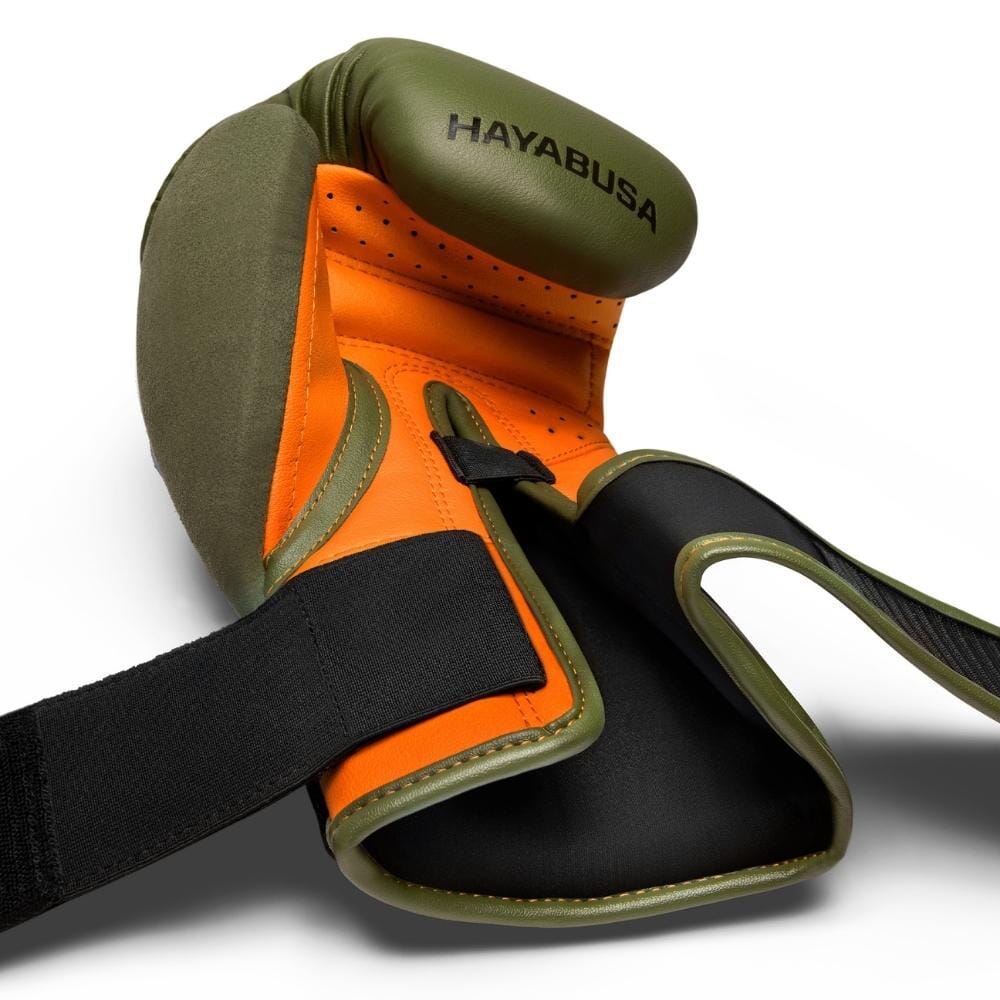 Hayabusa T3 Boxing Gloves Green/Orange - Image 2