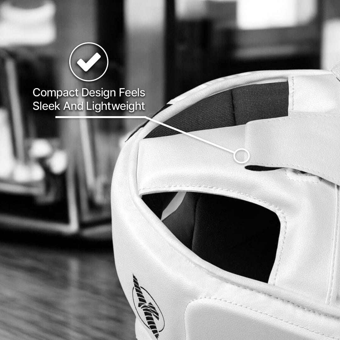 Hayabusa T3 Chinless Boxing Headgear White/Black - Image 8