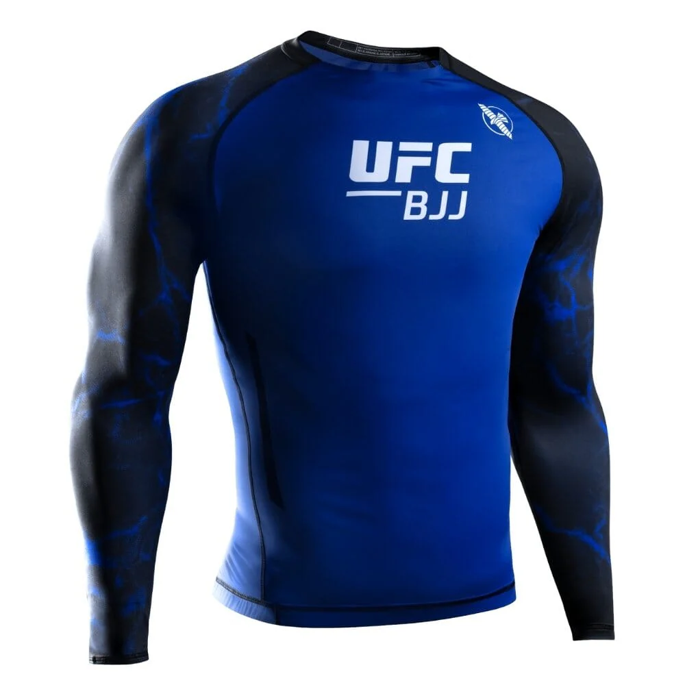 Hayabusa UFC BJJ Long Sleeve Rashguard Black/Blue
