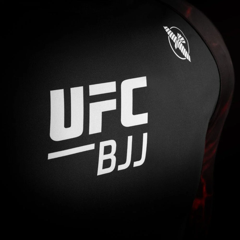 Hayabusa UFC BJJ Long Sleeve Rashguard Black/Red - Image 2