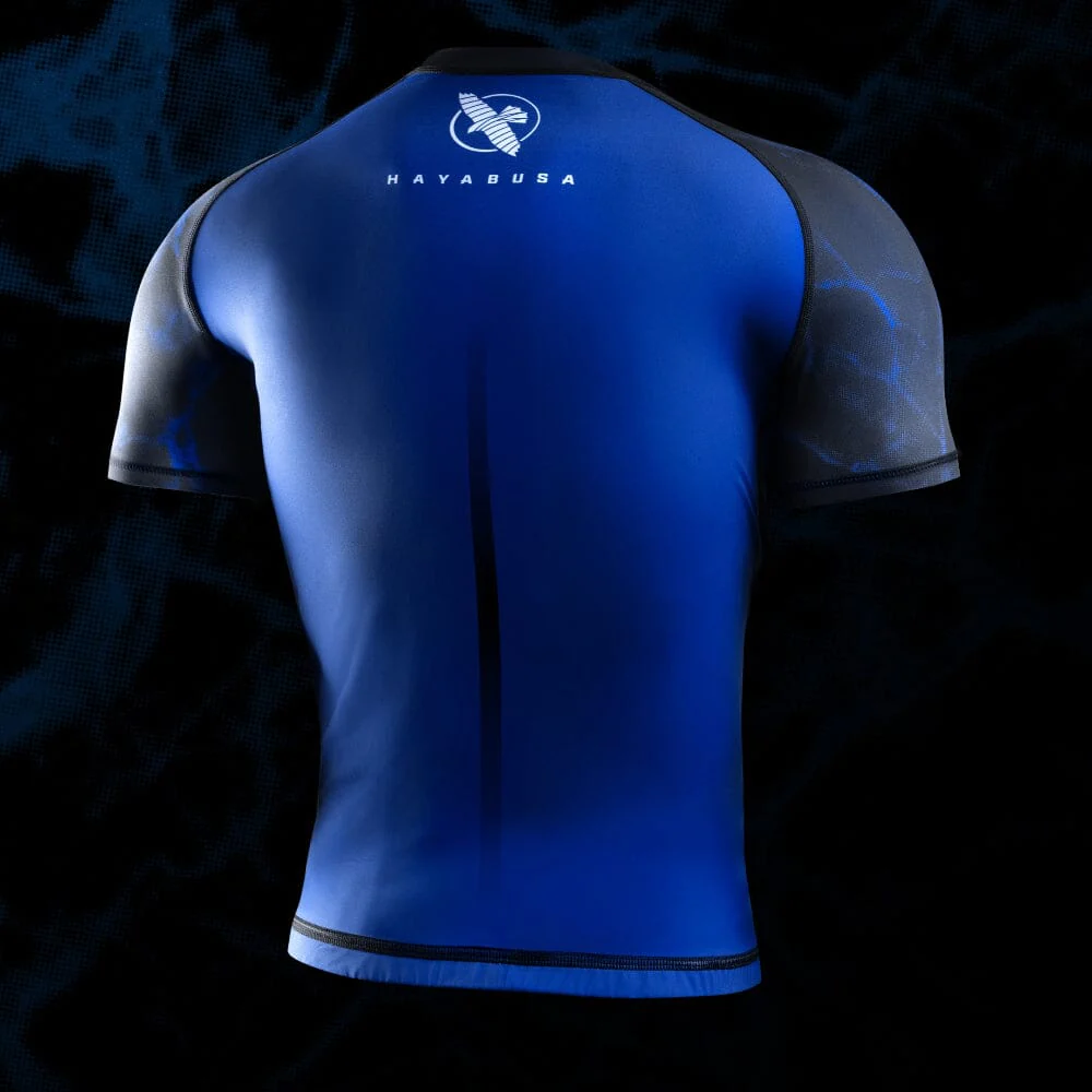 Hayabusa UFC BJJ Short Sleeve Rashguard Blue - Image 9