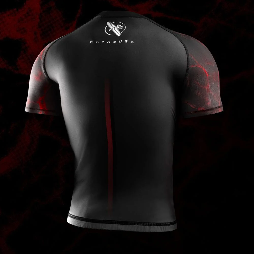 Hayabusa UFC BJJ Short Sleeve Rashguard Red - Image 8