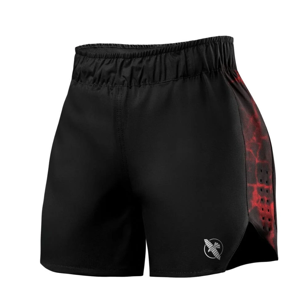 Hayabusa UFC BJJ Womens Grappling Shorts Black/Red