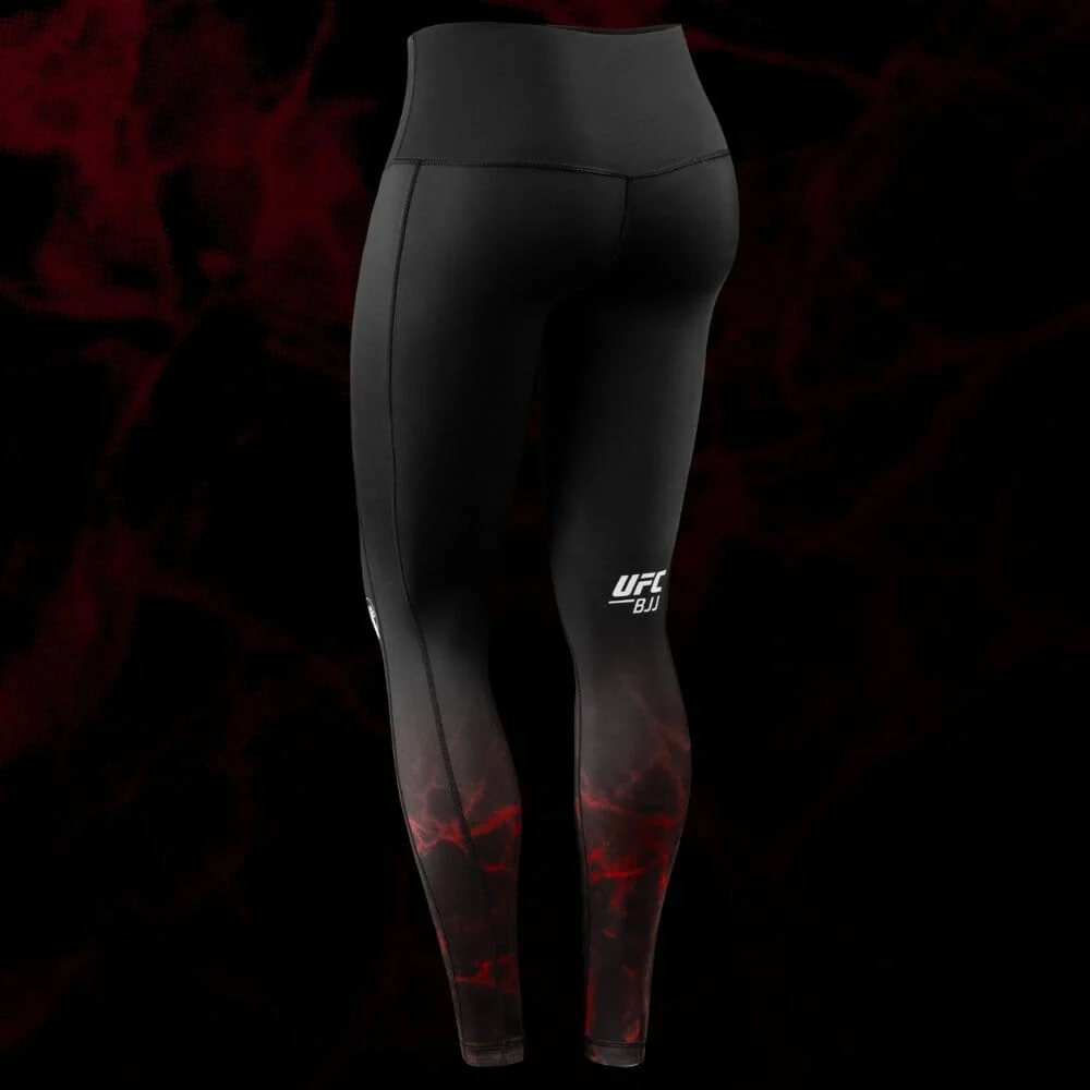 Hayabusa UFC BJJ Womens Leggings Black/Red - Image 8