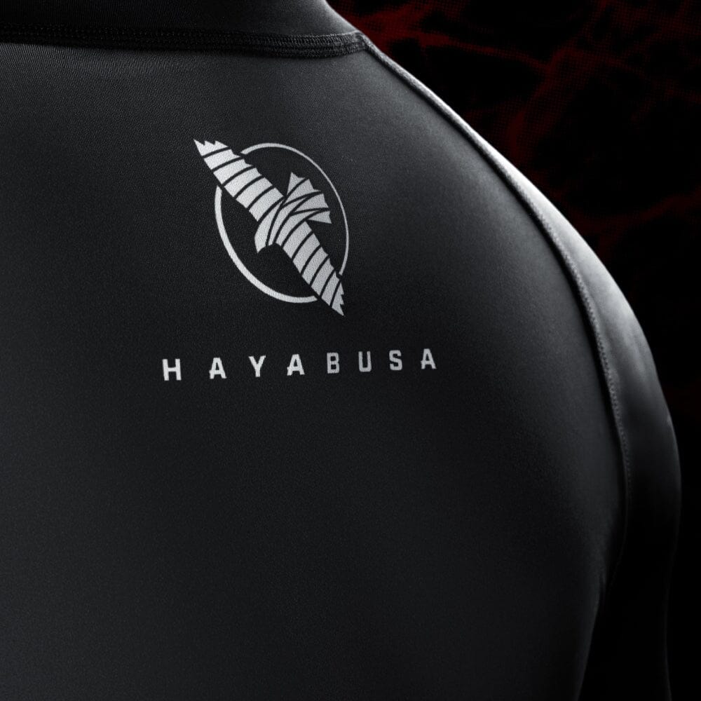 Hayabusa UFC BJJ Womens Short Sleeve Rashguard Black/Red - Image 6