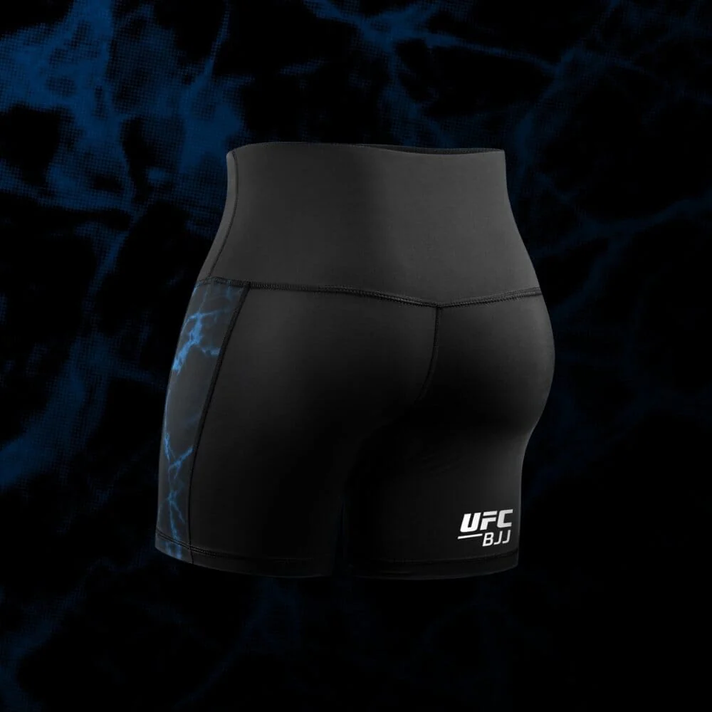 Hayabusa UFC BJJ Womens Vale Tudo Shorts Black/Blue - Image 4