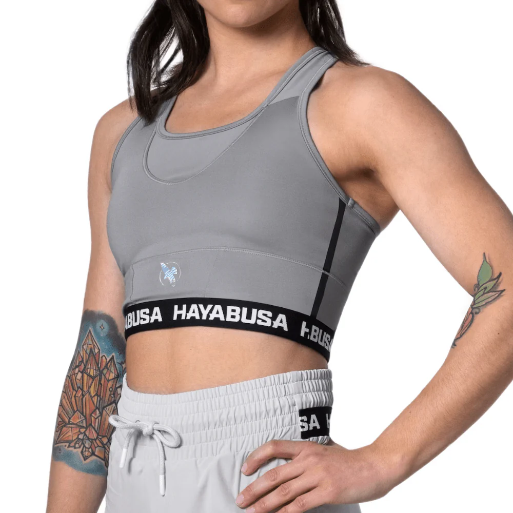 Hayabusa Womens Crossback Sports Bra Grey