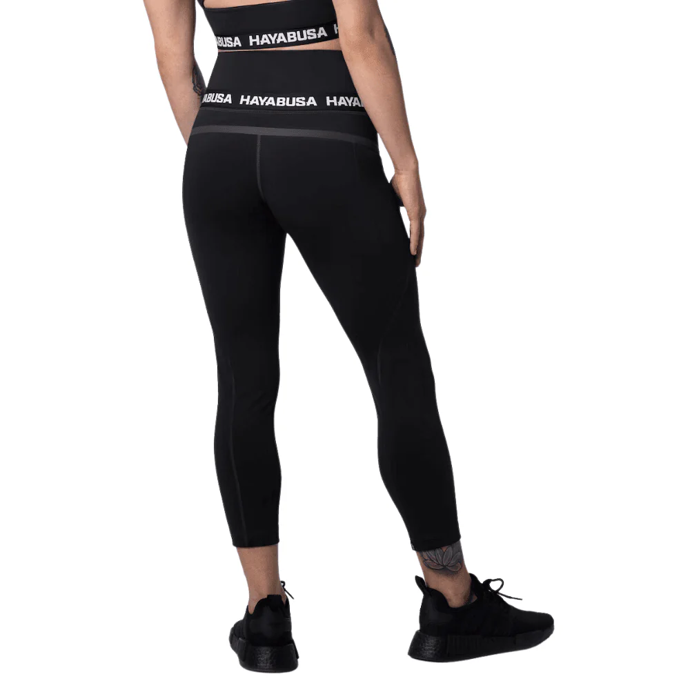 Hayabusa Womens High Rise 3/4 Leggings Black - Image 2