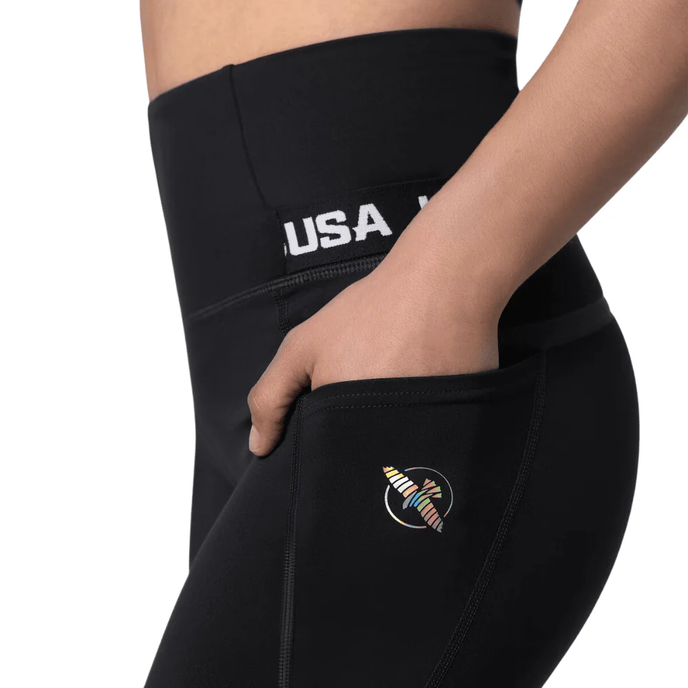 Hayabusa Womens High Rise 3/4 Leggings Black - Image 3