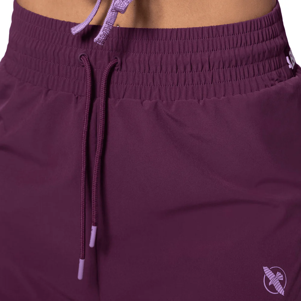 Hayabusa Womens Mid Rise Layered Shorts Wine - Image 4