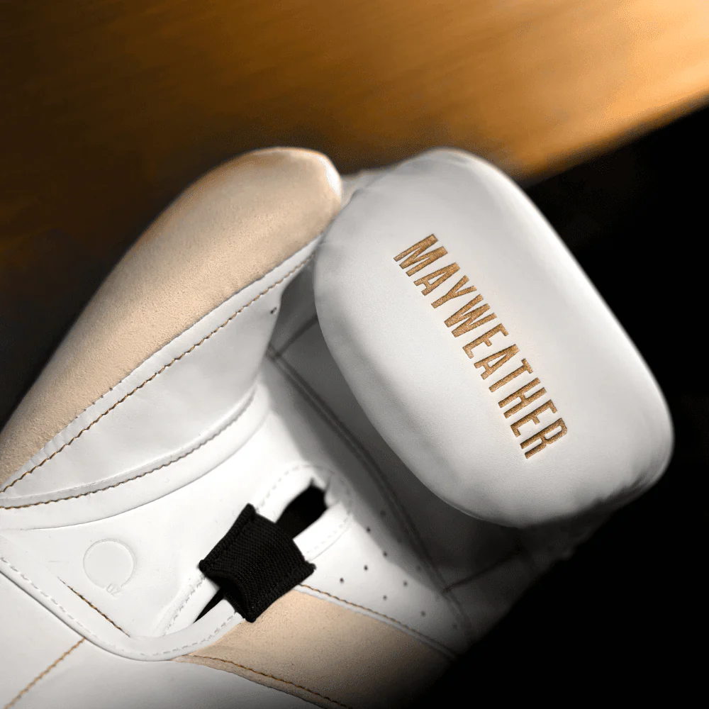 Hayabusa x Mayweather Champ Boxing Gloves White/Gold - Image 4