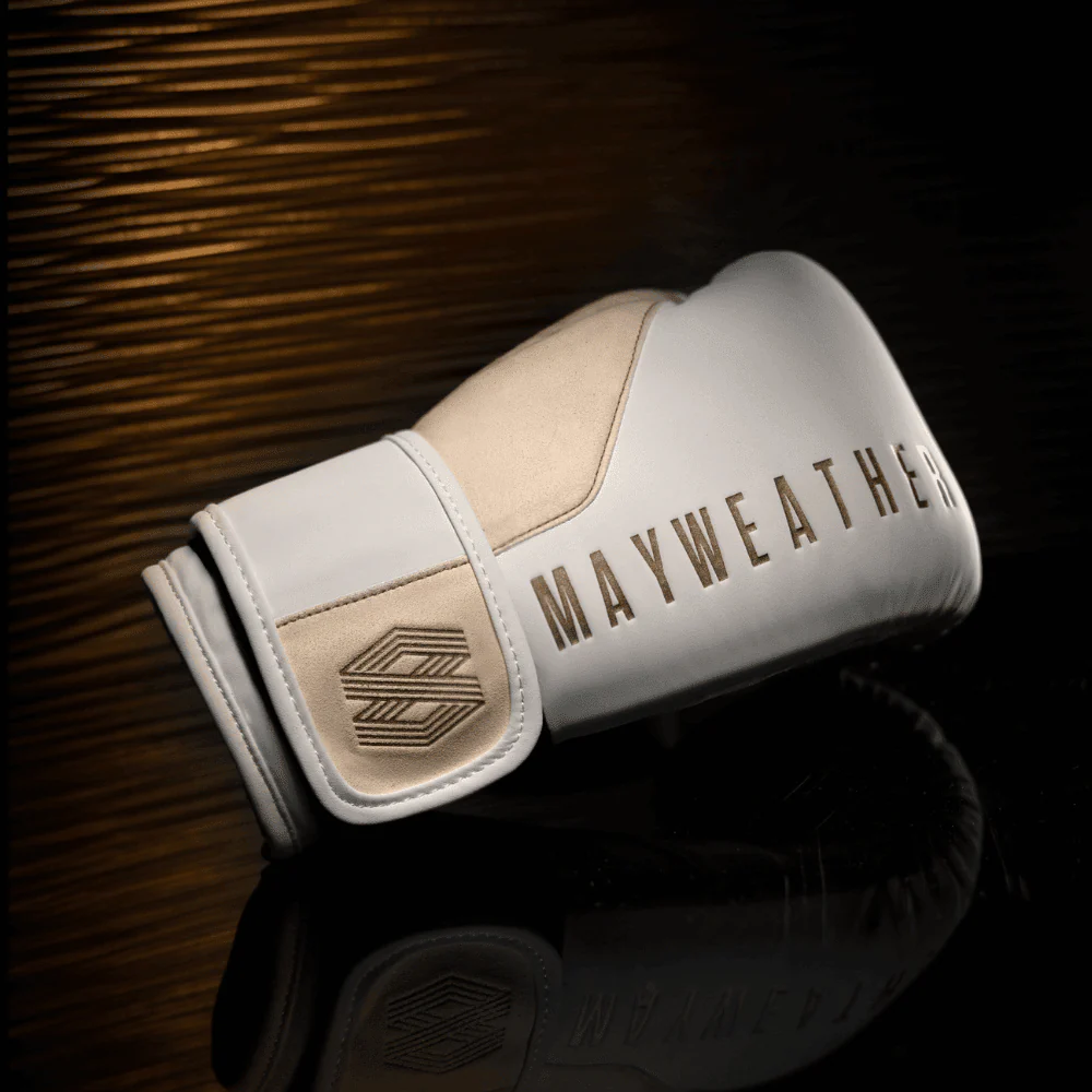 Hayabusa x Mayweather Champ Boxing Gloves White/Gold - Image 7