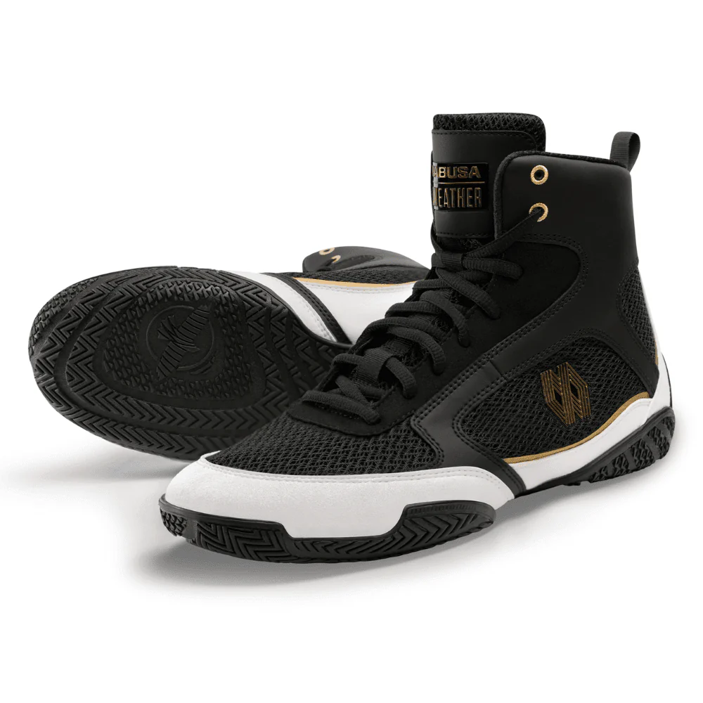 Hayabusa x Mayweather Champ Boxing Shoes Black/Gold - Image 3