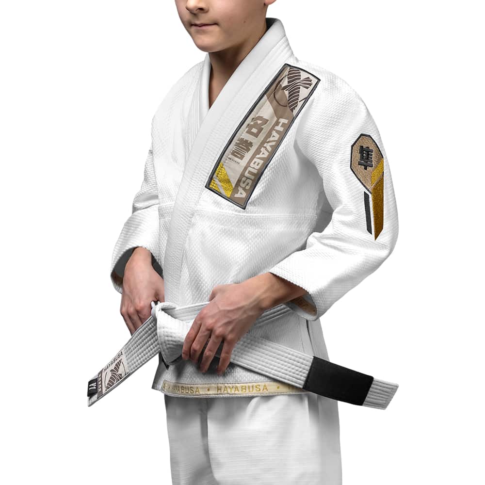 Hayabusa Youth Ascend Lightweight Jiu Jitsu Gi White - Image 2