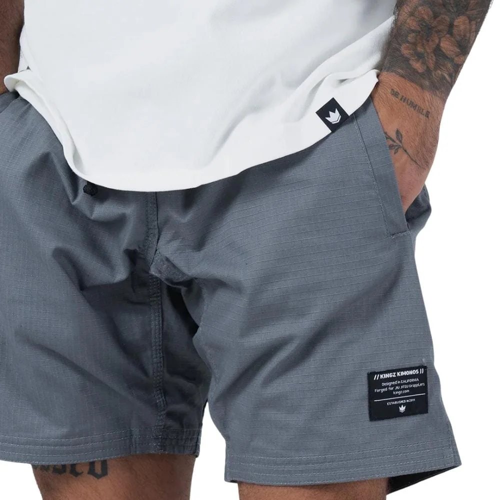 Kingz Casual Gi Shorts Grey - Image 7