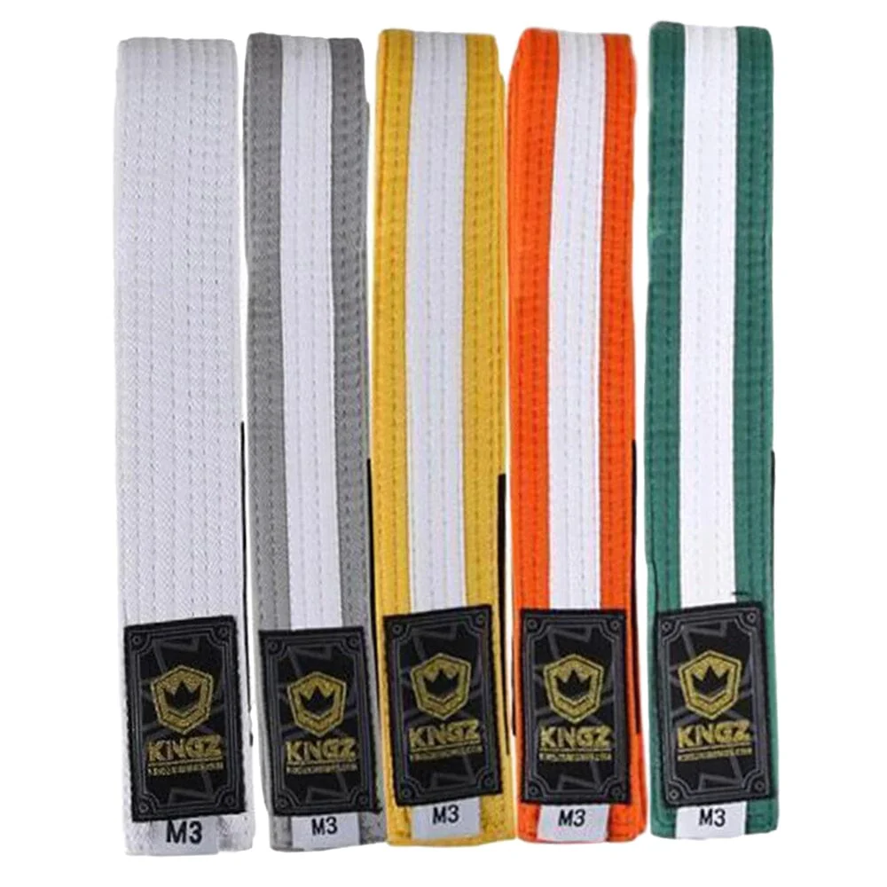 Kingz Kids Belts With White Stripe Grey - Image 2