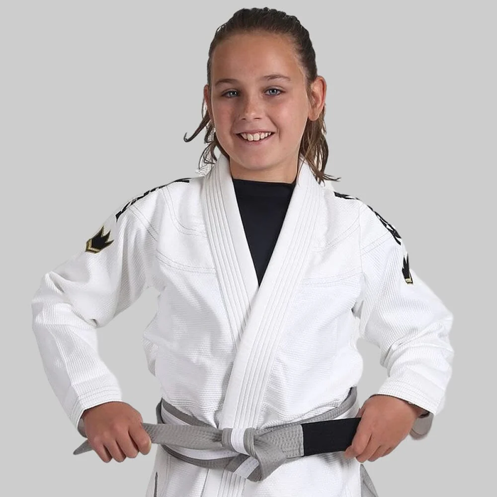 Kingz Kids Belts With White Stripe Grey - Image 3