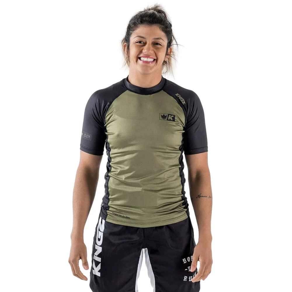 Kingz Krown Short Sleeve Rashguard Green - Image 4
