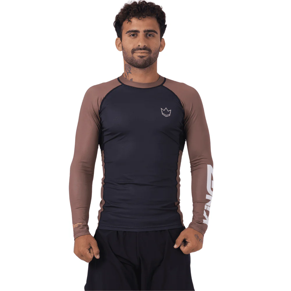 Kingz Ranked Performance V2 Long Sleeve Rashguard Brown