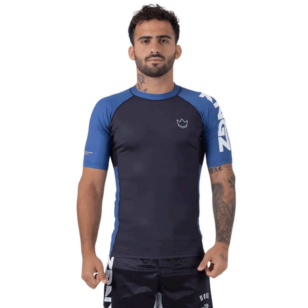 Kingz Ranked Performance V2 Short Sleeve Rashguard Blue