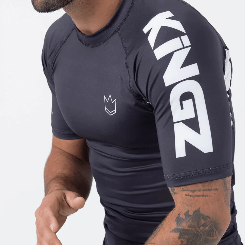 Kingz Ranked Performance V2 Short Sleeve Rashguard Purple - Image 5