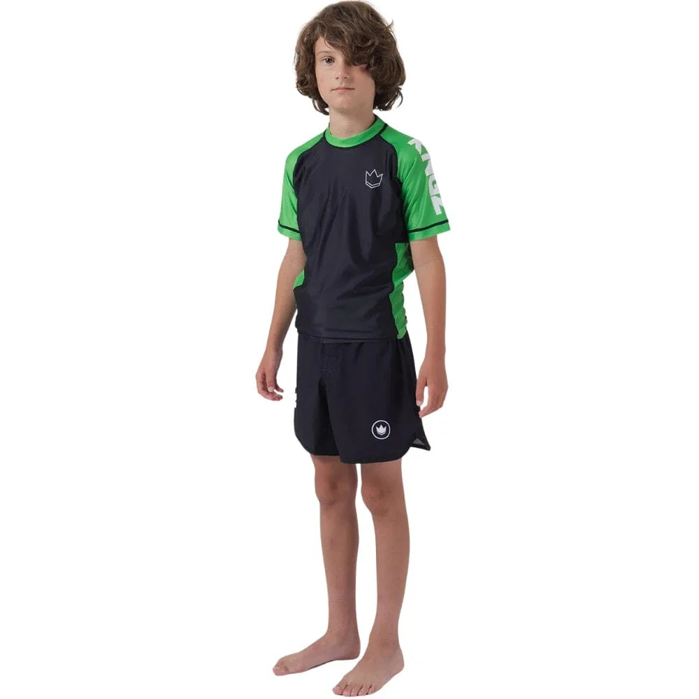Kingz Ranked V2 Youth Short Sleeve Rashguard Green - Image 5