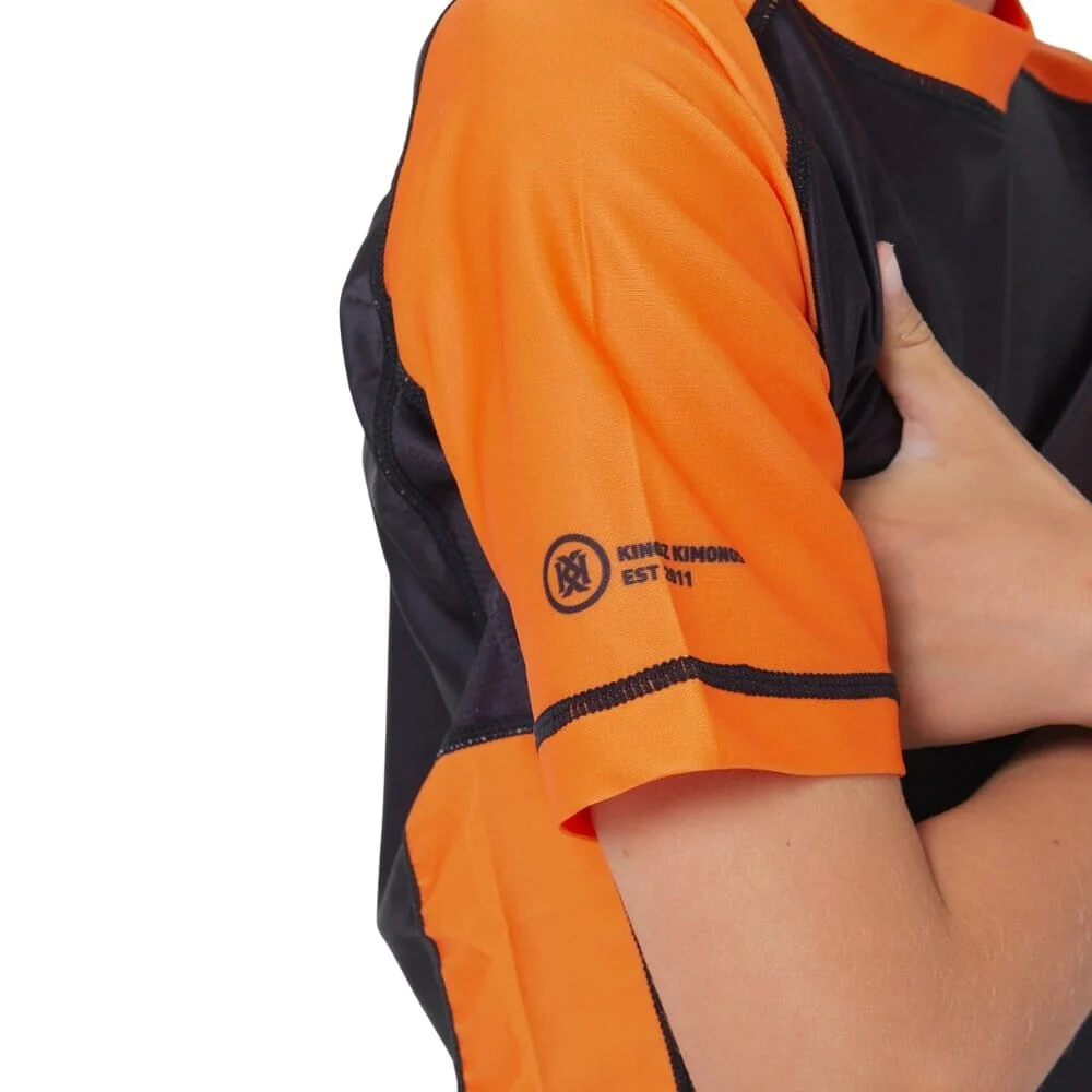 Kingz Ranked V2 Youth Short Sleeve Rashguard Orange - Image 6