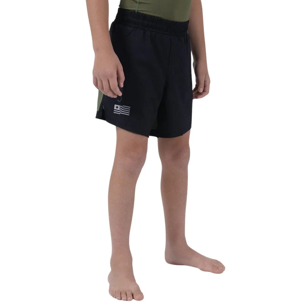 Kingz Trooper Youth Hybrid Shorts Military Green - Image 2
