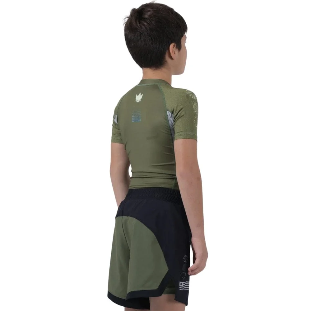 Kingz Trooper Youth Rashguard Military Green - Image 2