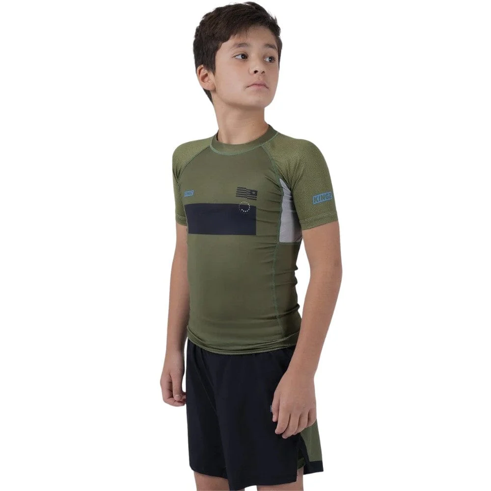 Kingz Trooper Youth Rashguard Military Green - Image 5