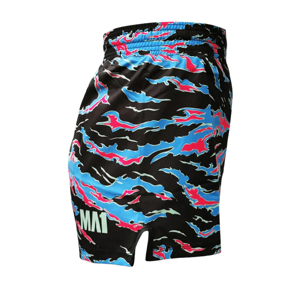 MA1 Camo Fire High Cut MMA Shorts - Image 2