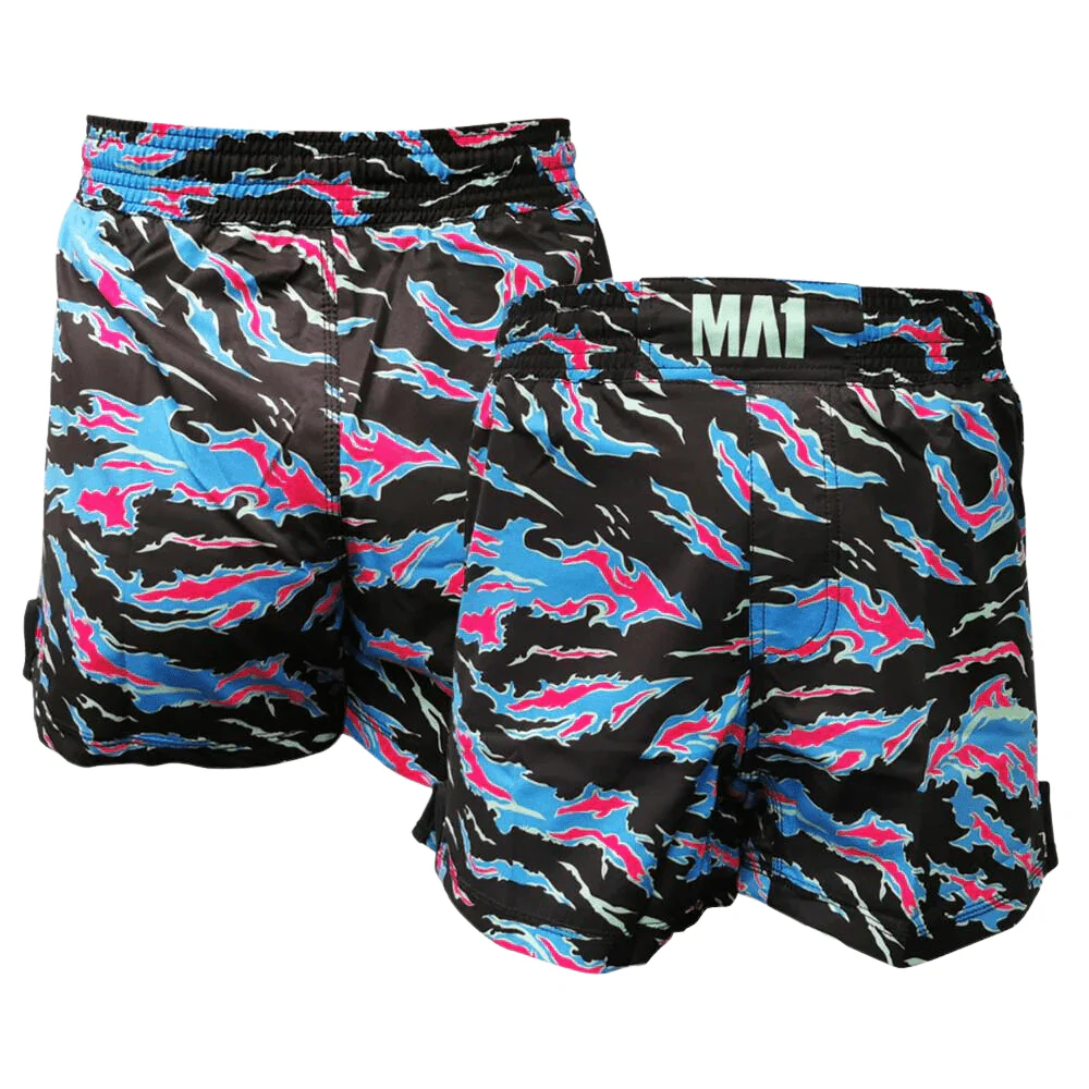 MA1 Camo Fire High Cut MMA Shorts - Image 5