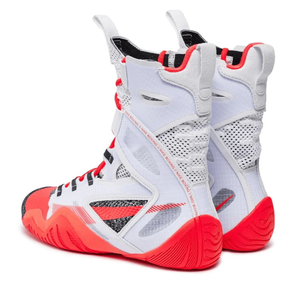 Nike HyperKO 2 Boxing Boots White/Bright Crimson/Black - Image 2