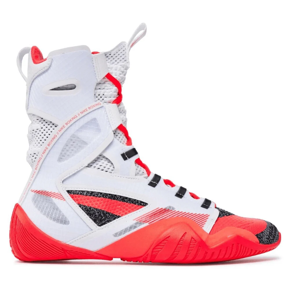Nike HyperKO 2 Boxing Boots White/Bright Crimson/Black - Image 3