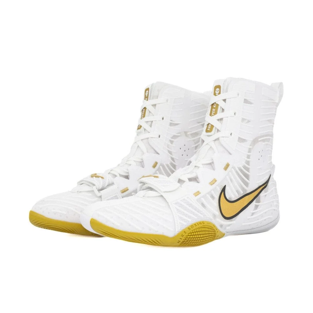 Nike HyperKO 3 Boxing Boots White/Gold - Image 4