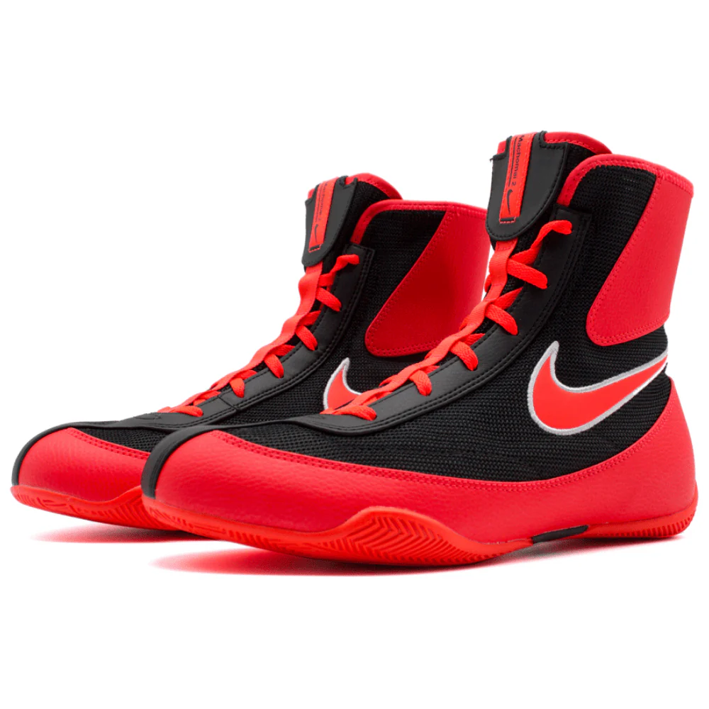 Nike Machomai 2 Boxing Boots Black/Bright Crimson - Image 2