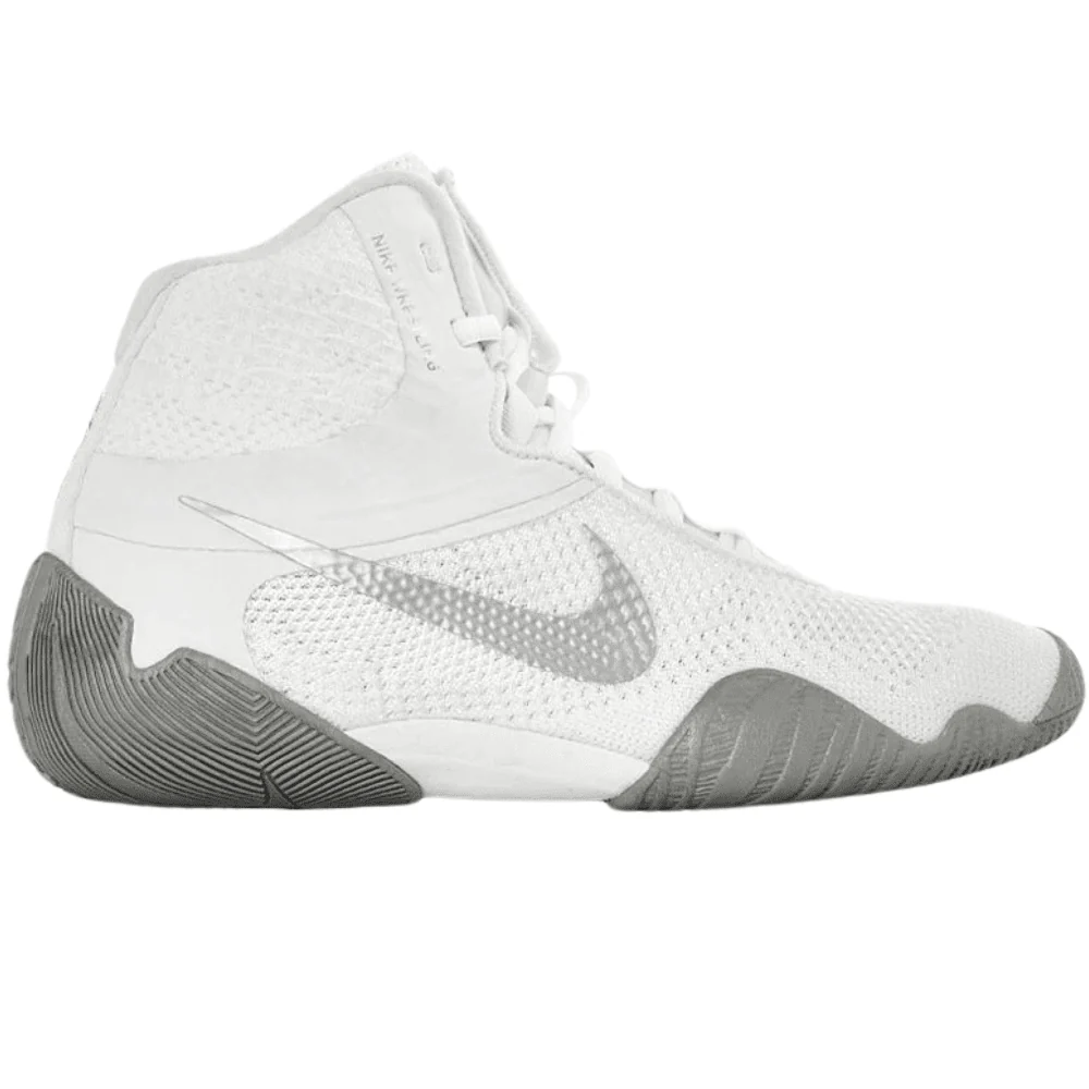 Nike Tawa Wrestling Boots White/Silver - Image 3