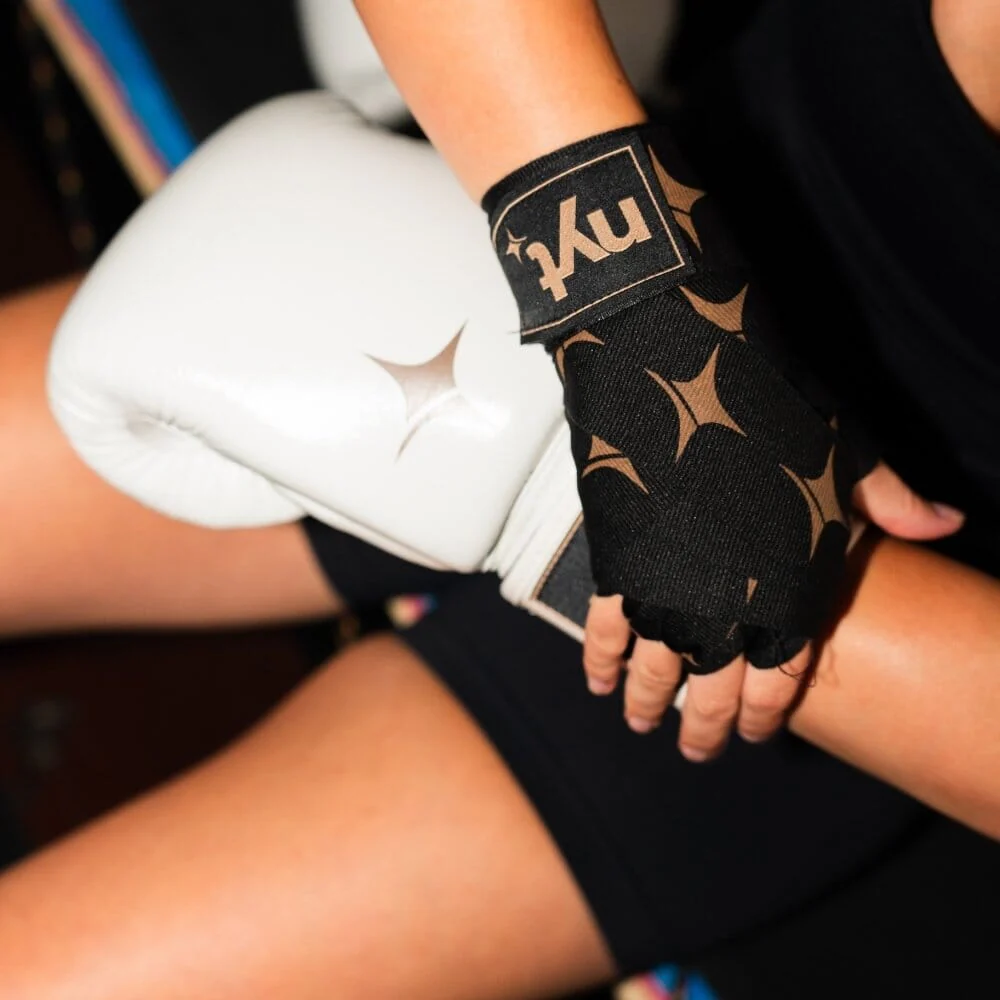 NYT Muay Thai Boxing Gloves White - Image 3