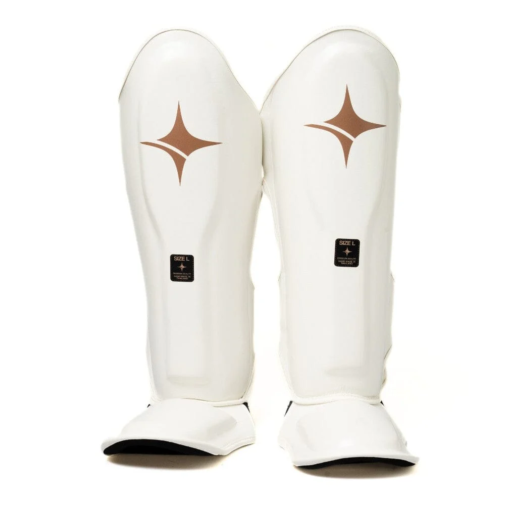 NYT Muay Thai Shin Guards White