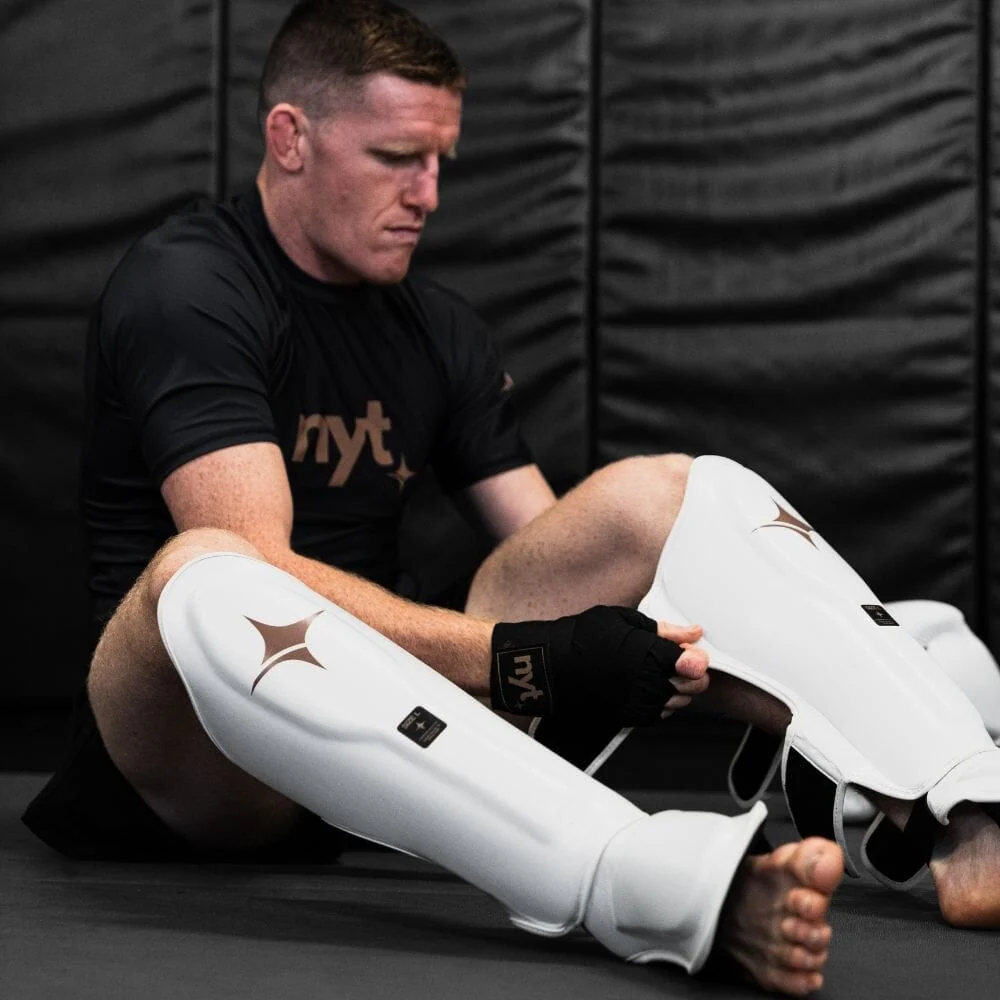 NYT Muay Thai Shin Guards White - Image 8