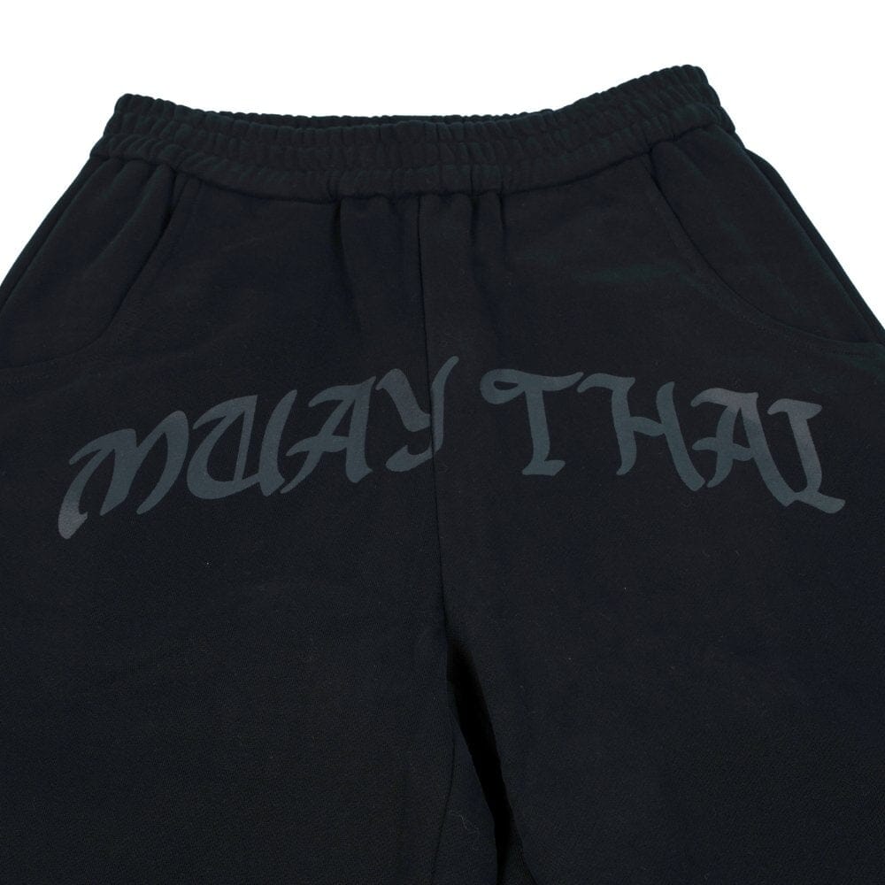 NYT Muay Thai Sweat Shorts Black - Image 3