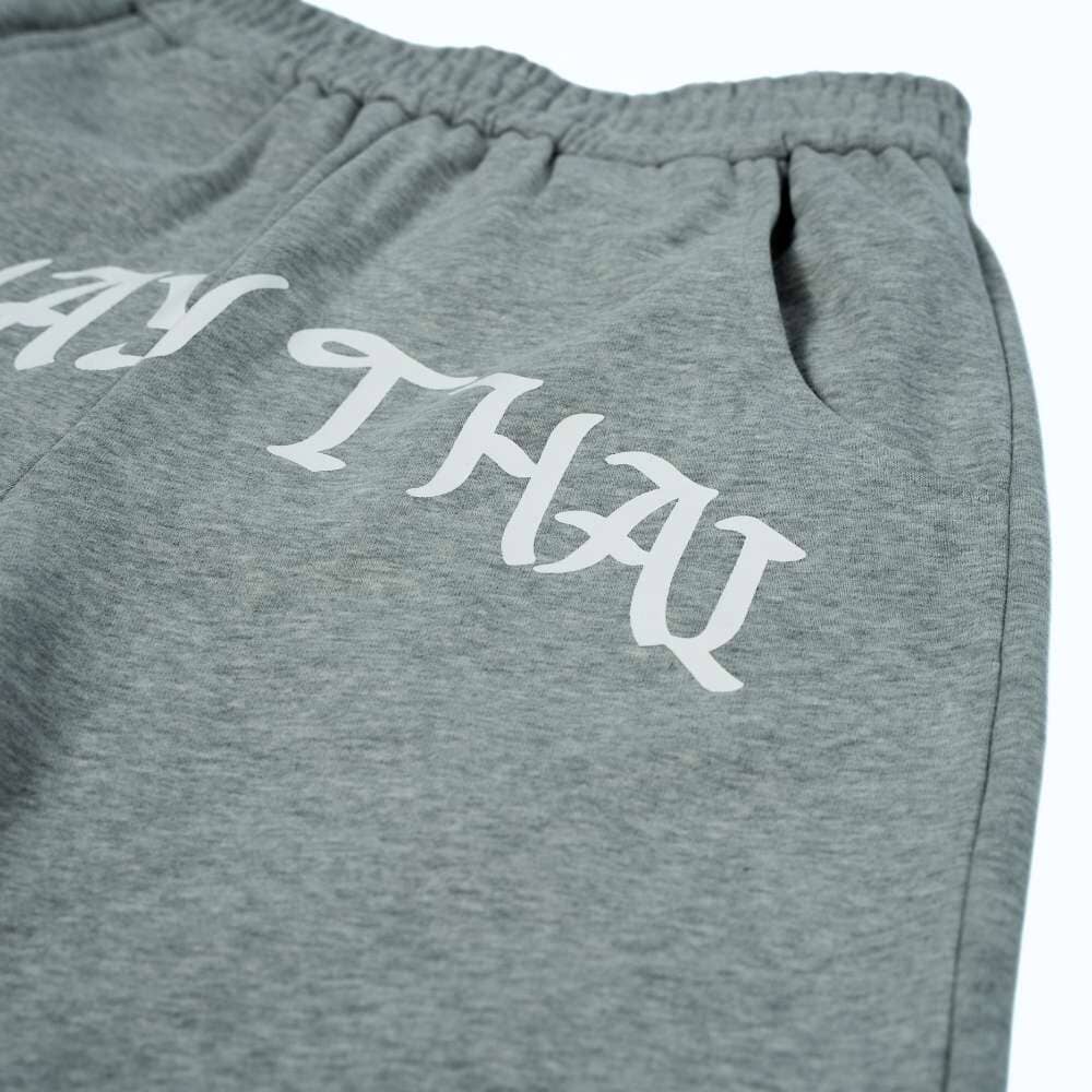 NYT Muay Thai Sweat Shorts Grey - Image 5