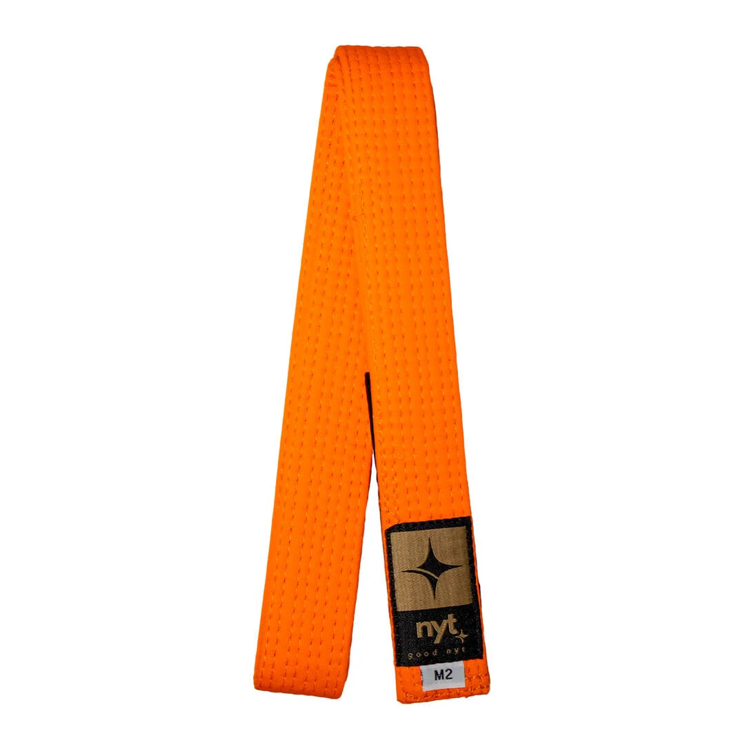 NYT Youth BJJ Gi Belt Solid Colour Orange - Image 2