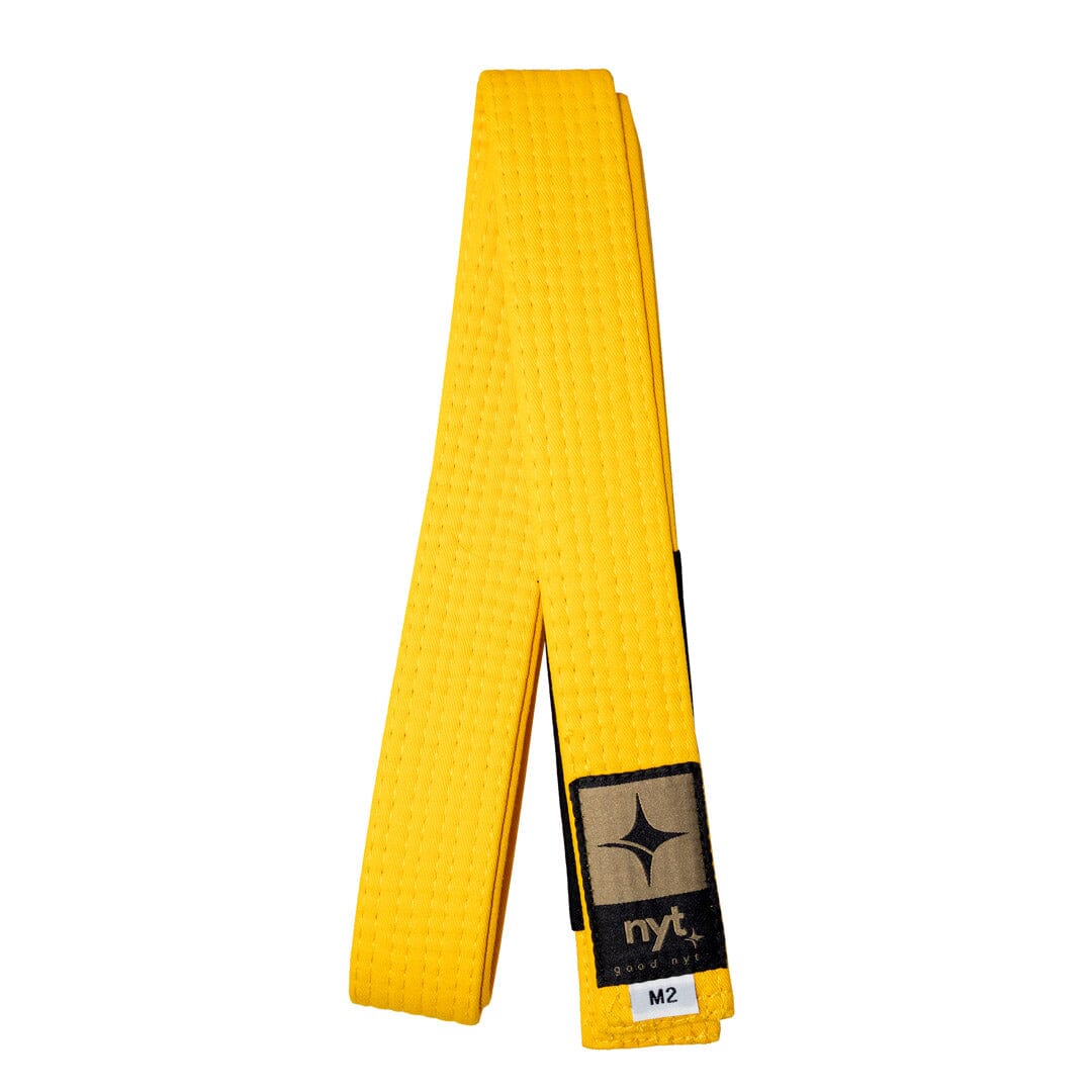 NYT Youth BJJ Gi Belt Solid Colour Yellow - Image 2