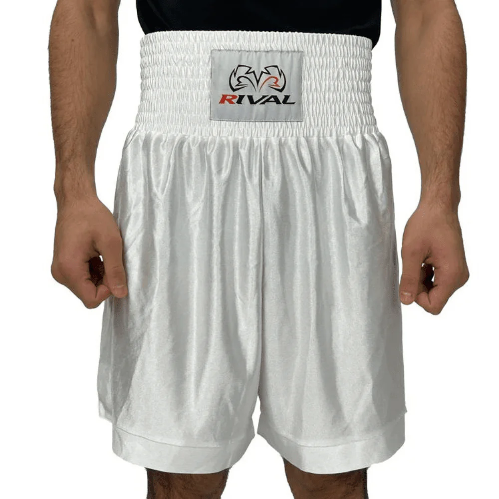 Rival Dazzle Pro Boxing Trunks White