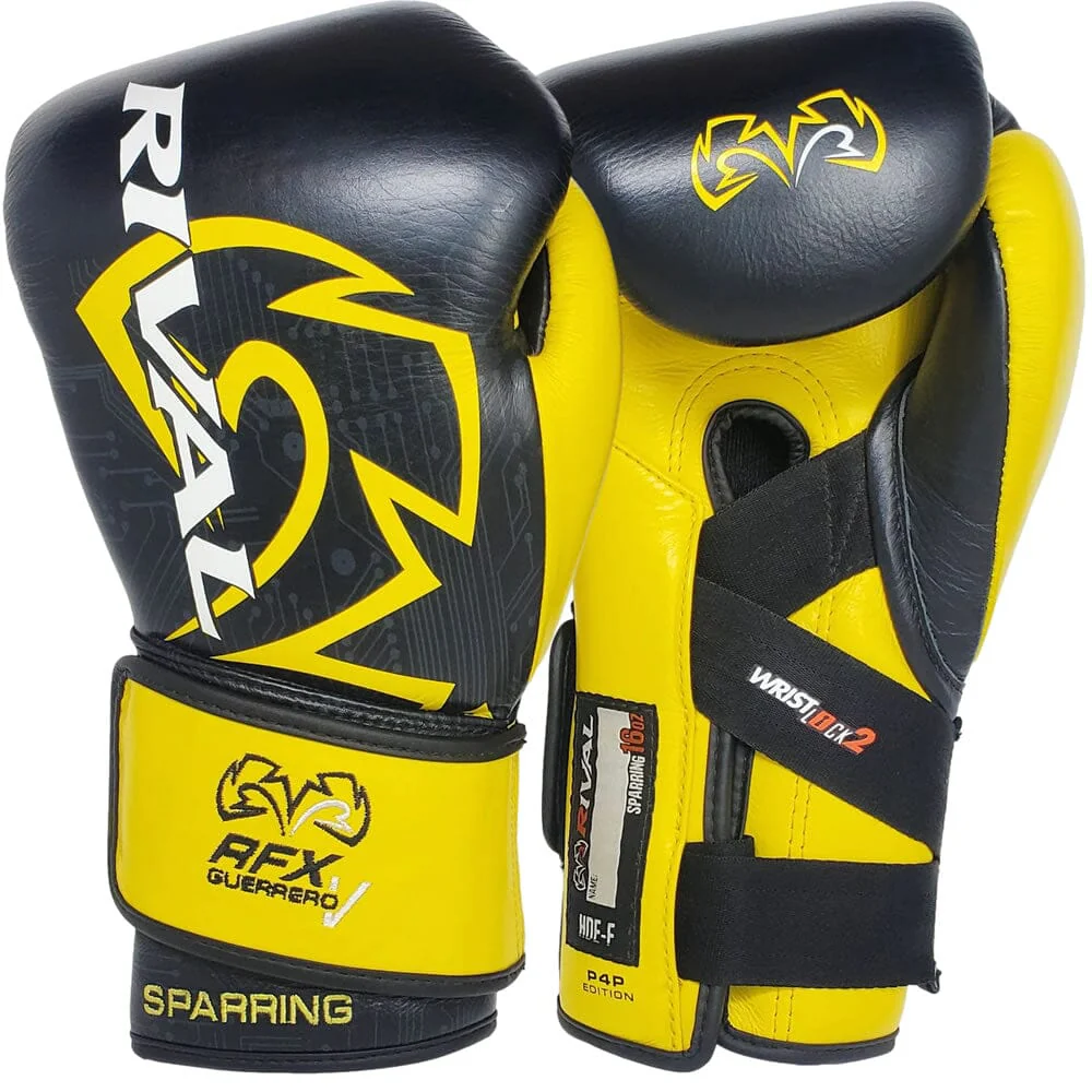 Rival RFX-Guerrero-V Sparring Gloves (P4P Edition) Black/Yellow