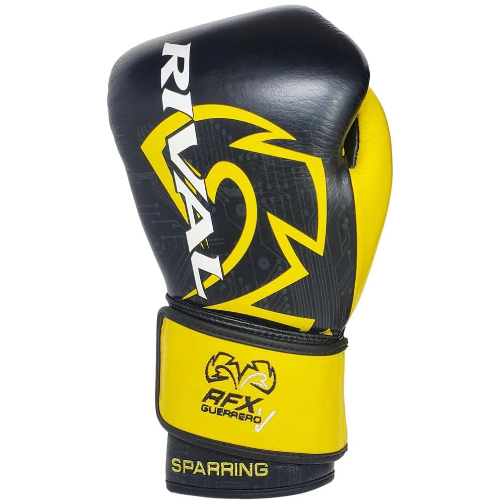 Rival RFX-Guerrero-V Sparring Gloves (P4P Edition) Black/Yellow - Image 2